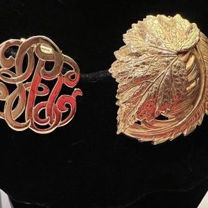 Fine Jewelry, women,Two brooch, safety pin for sweaters and scarves, $8 gold .!